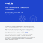 The Snowflake vs. Databricks breakdown
